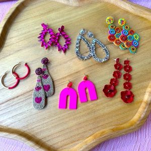Colorful Statement Earrings Set